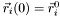$ \vec{r}_i(0) = \vec{r}_i^0 $